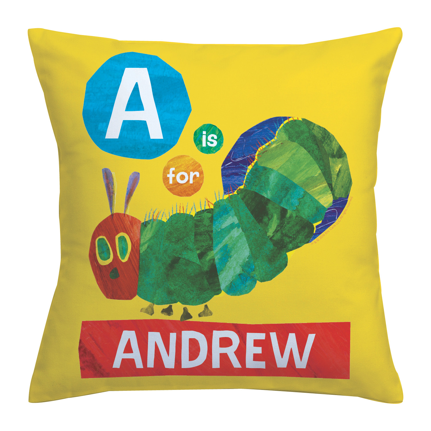 Very Hungry Caterpillar Alphabet 14" Throw Pillow