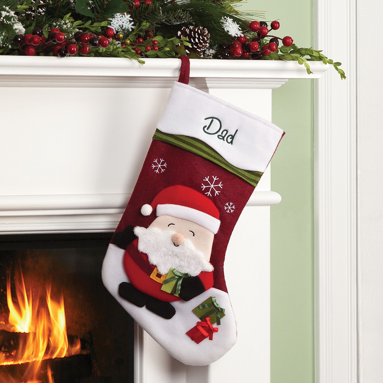 Personalized Snowcap Character Stocking - Santa