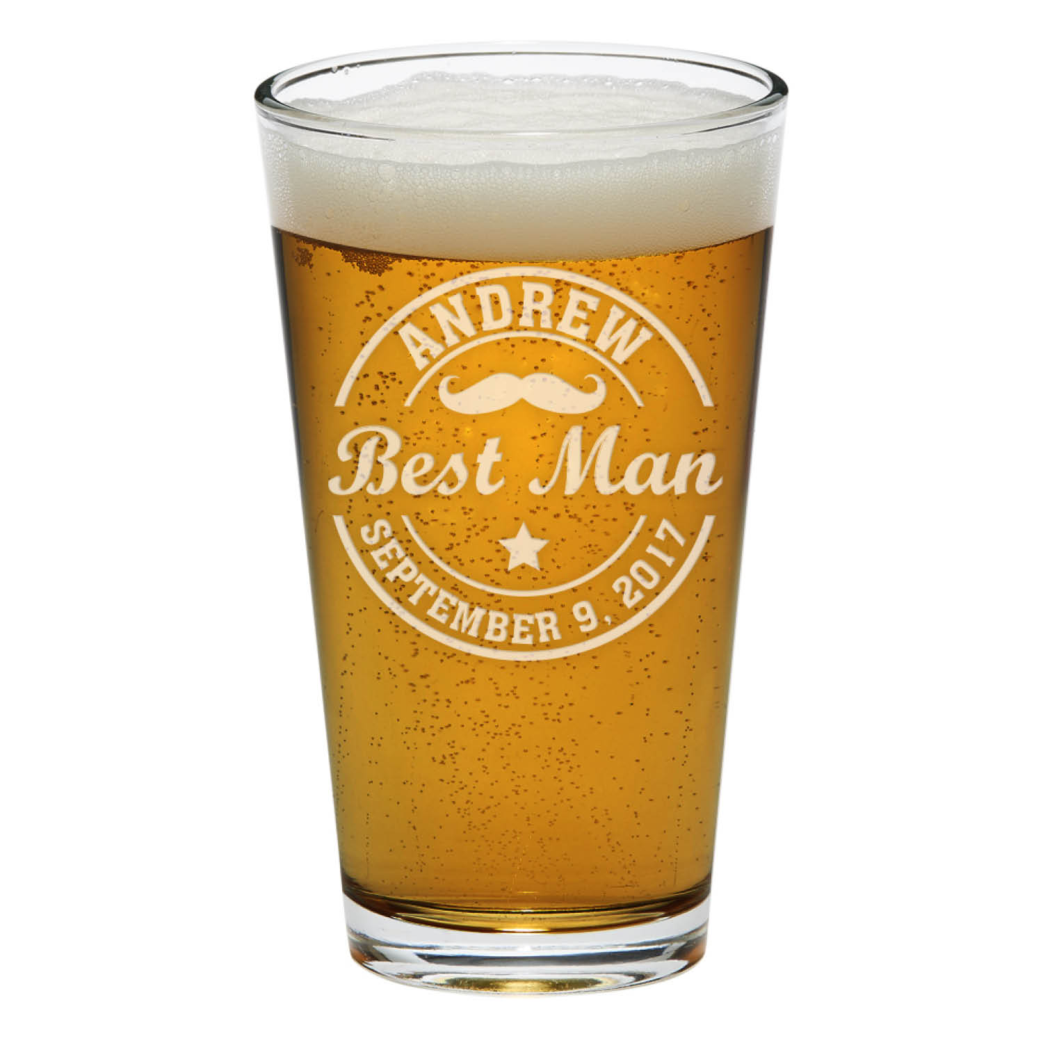 Wedding Party Personalized Pint Glassware