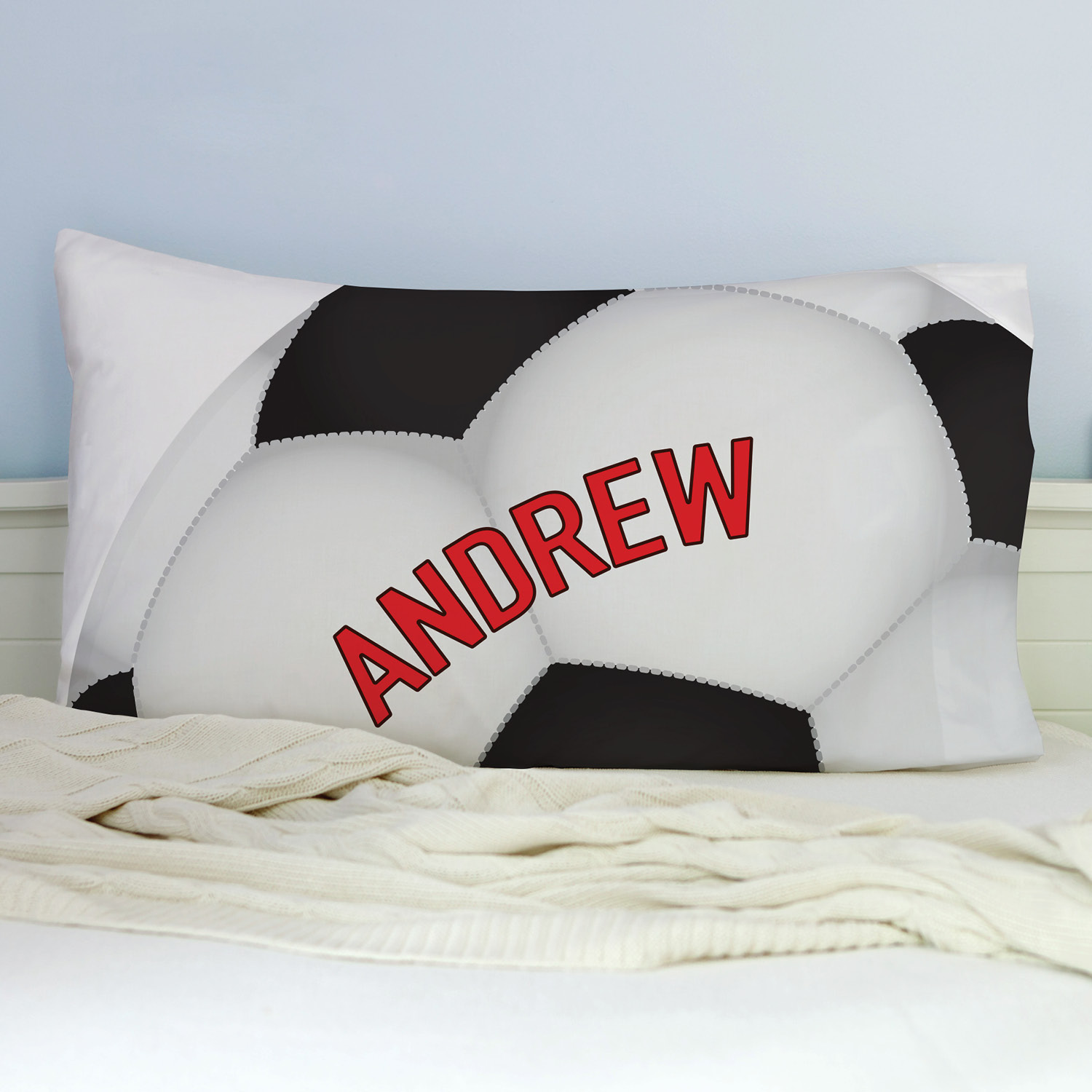 Personalized Soccer Pillowcase