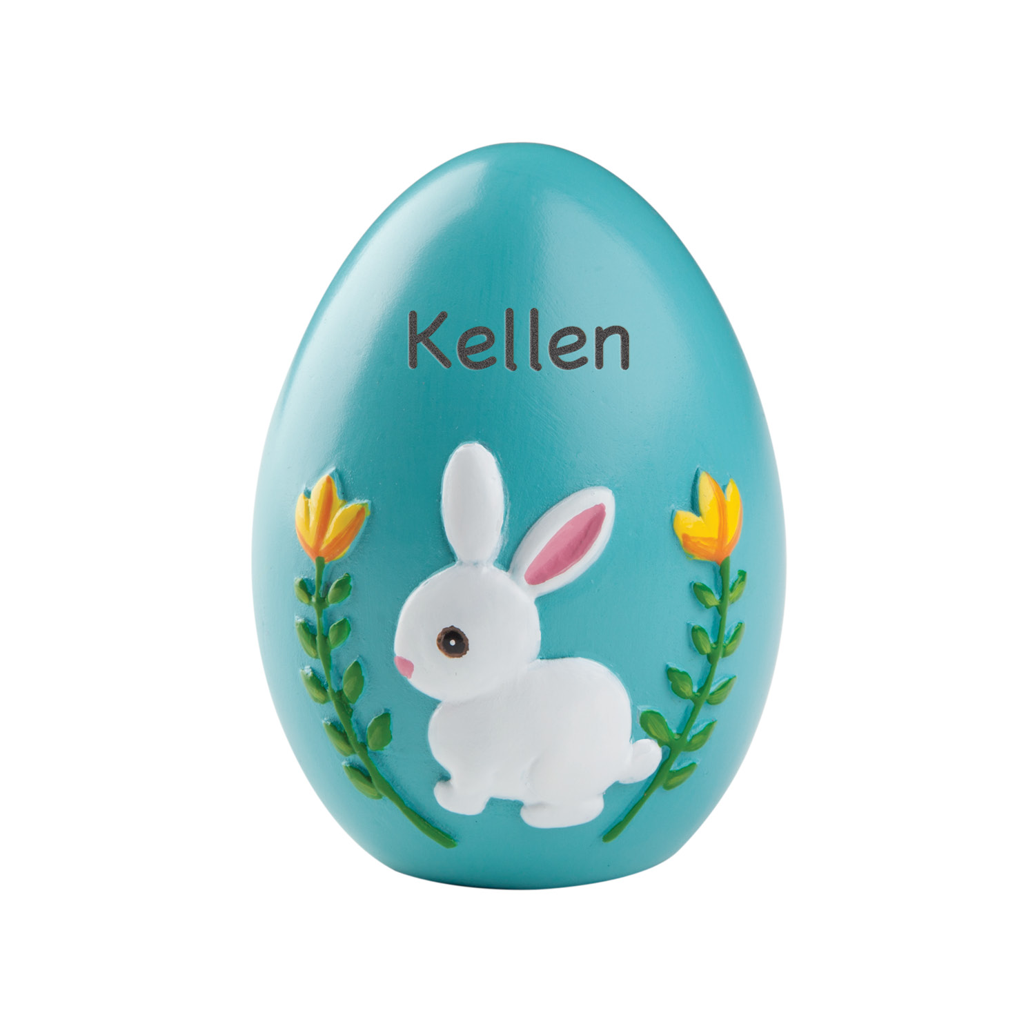 Personalized Blue Resin Easter Egg 