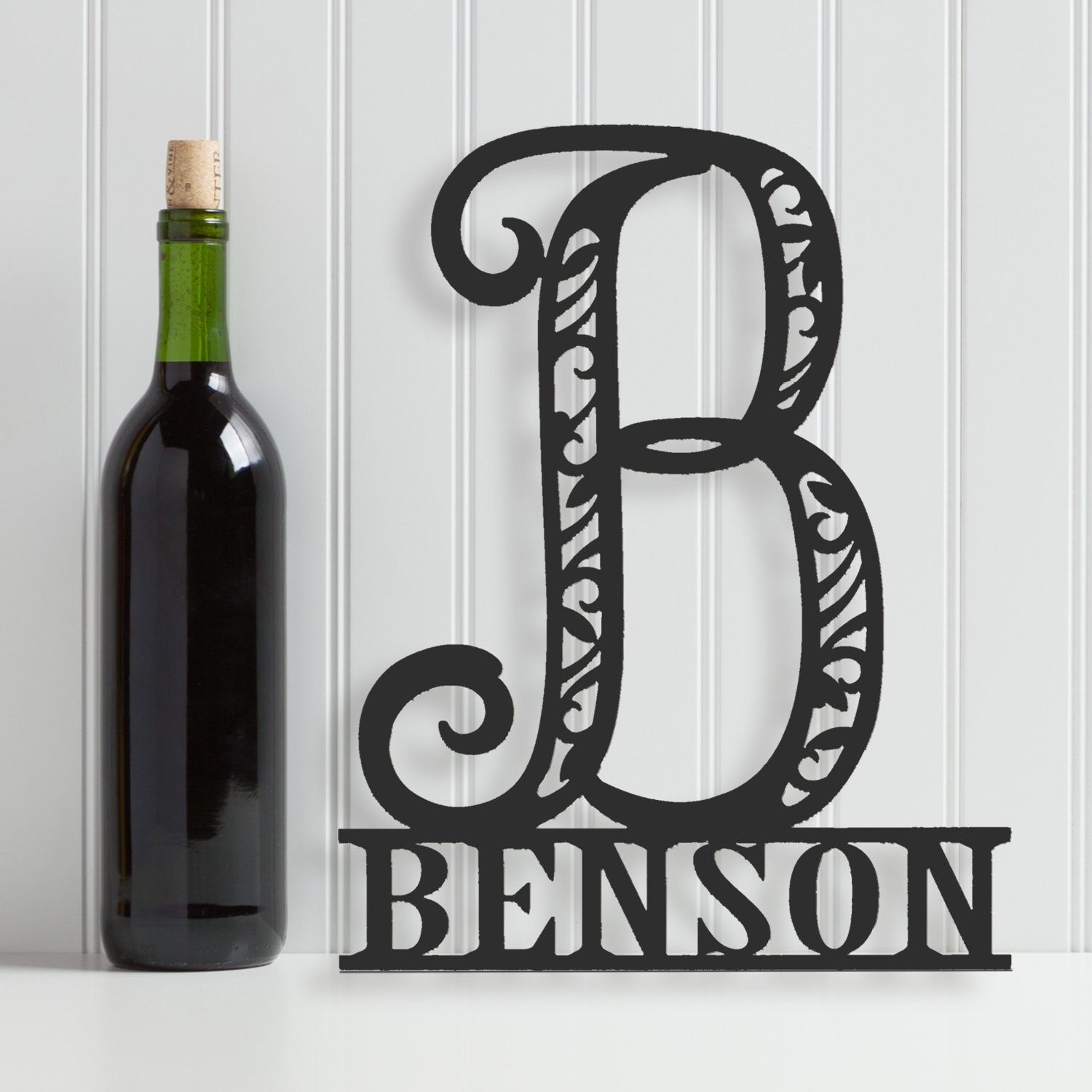 Family Name Personalized Black Small Wood Plaque