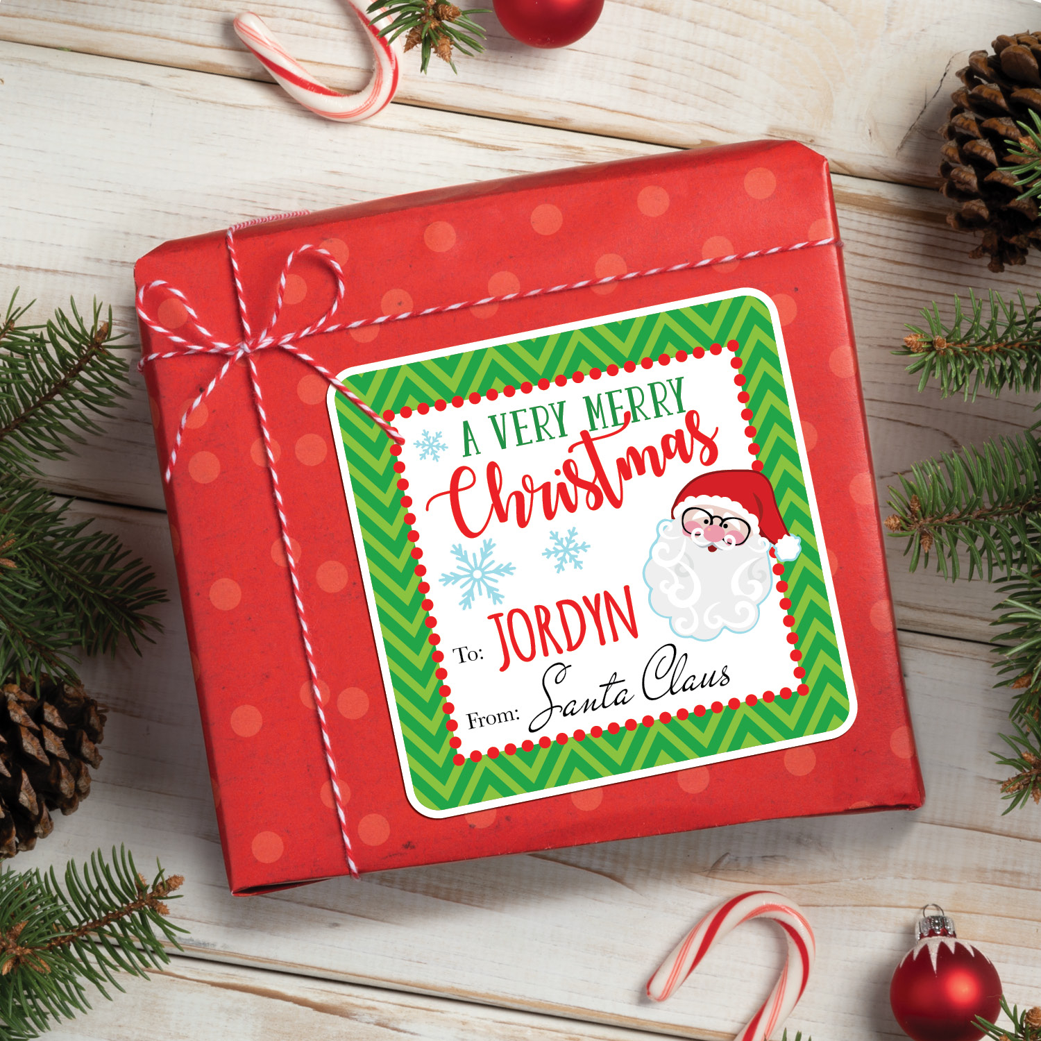 Special Delivery From Santa Personalized Gift Sticker - Set of 12