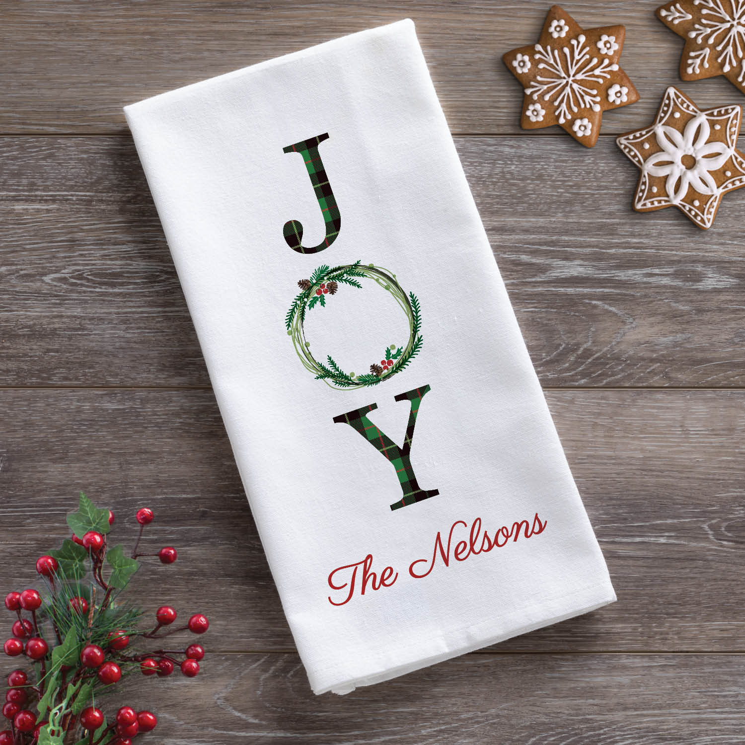 Joy Personalized Tea Towel