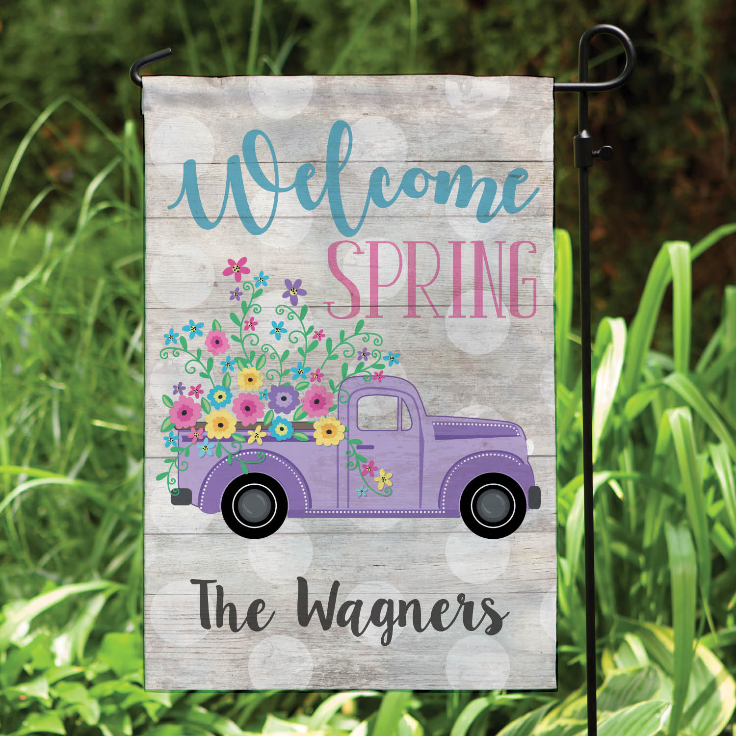Spring Pickup Personalized Garden Flag