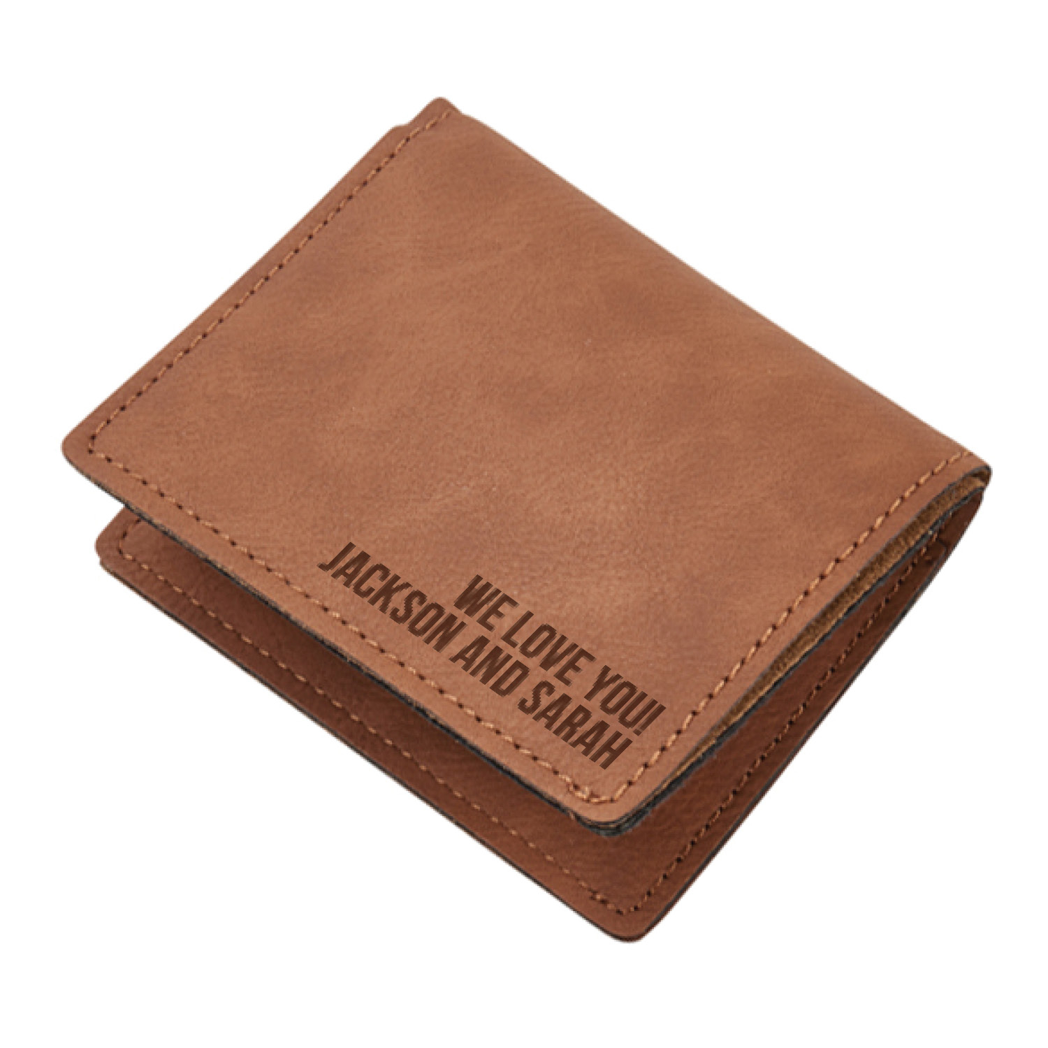 Special Message Caramel Leatherette Wallet