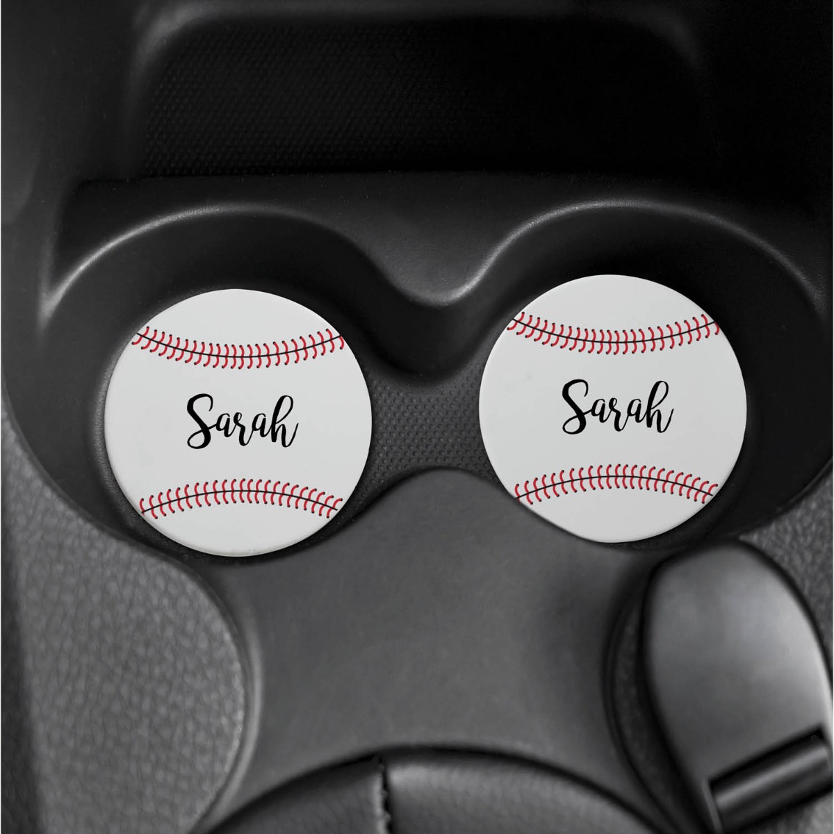 Baseball Mom Personalized Car Coaster Set