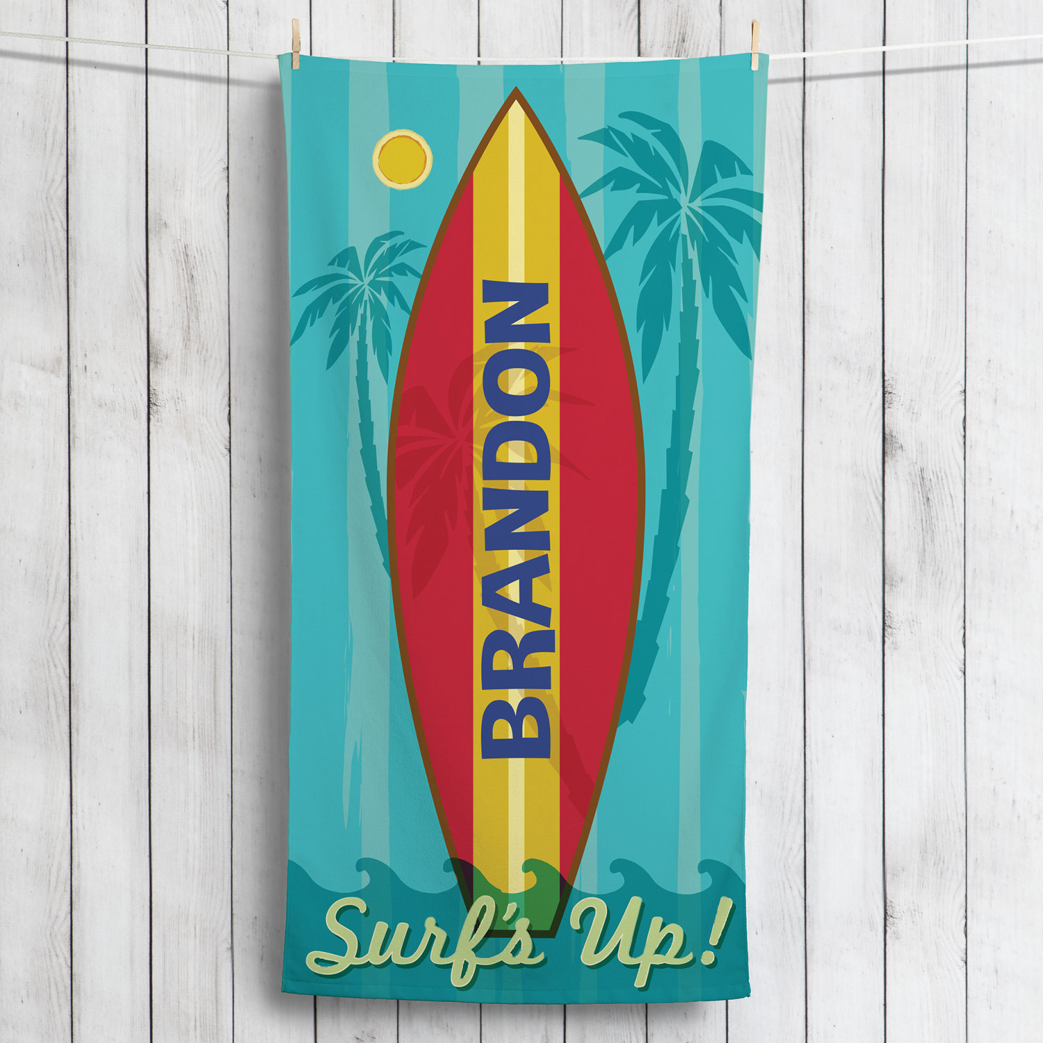 Surf’s Up Plush Beach Towel 