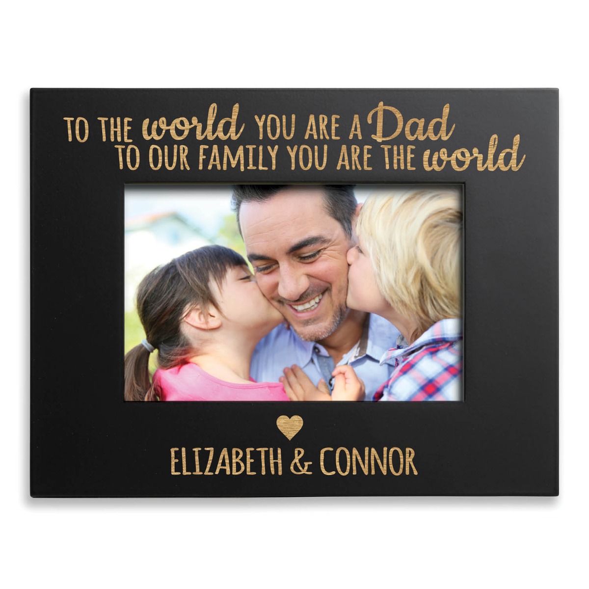 To the World Black Picture Frame