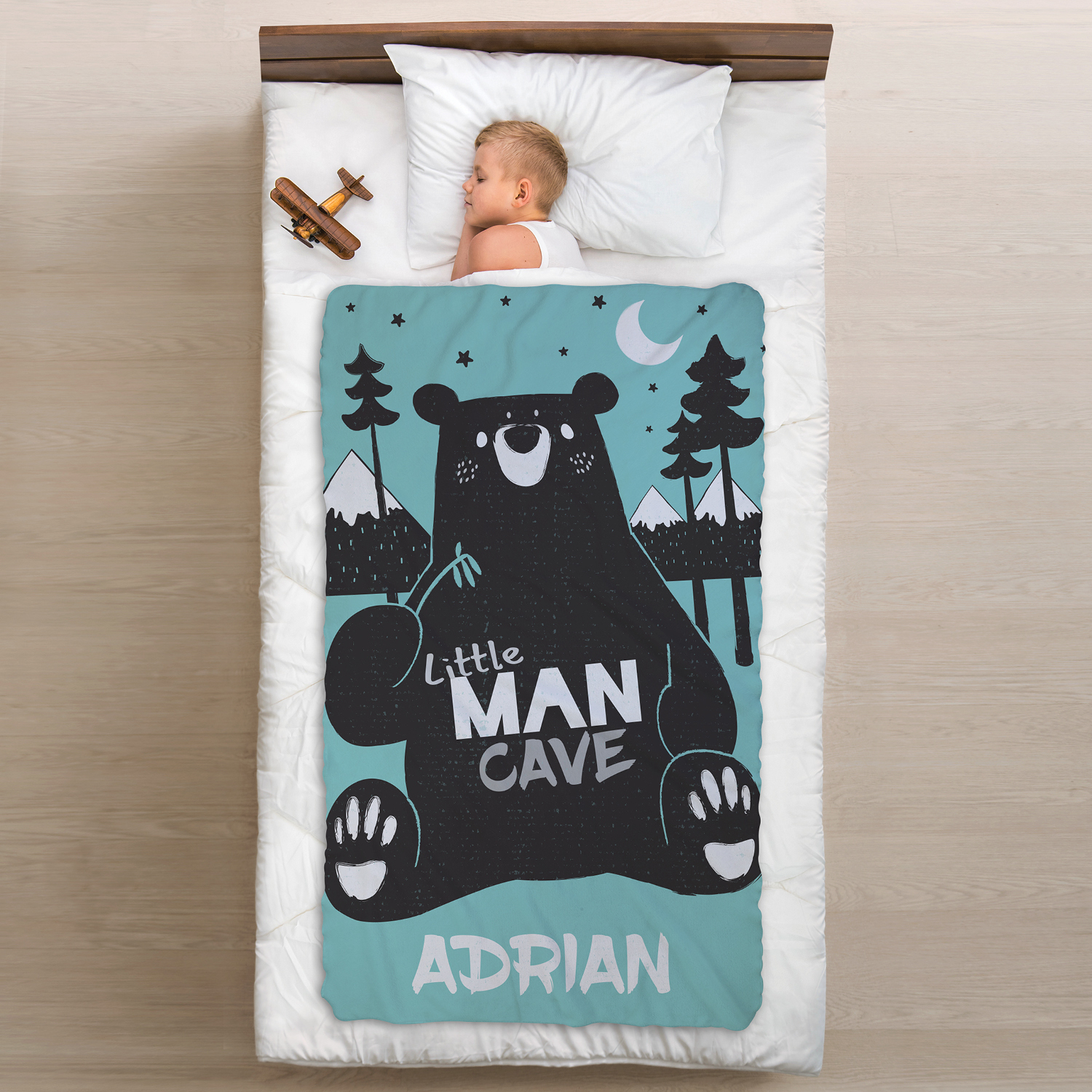 Little Man Cave Fuzzy Blanket