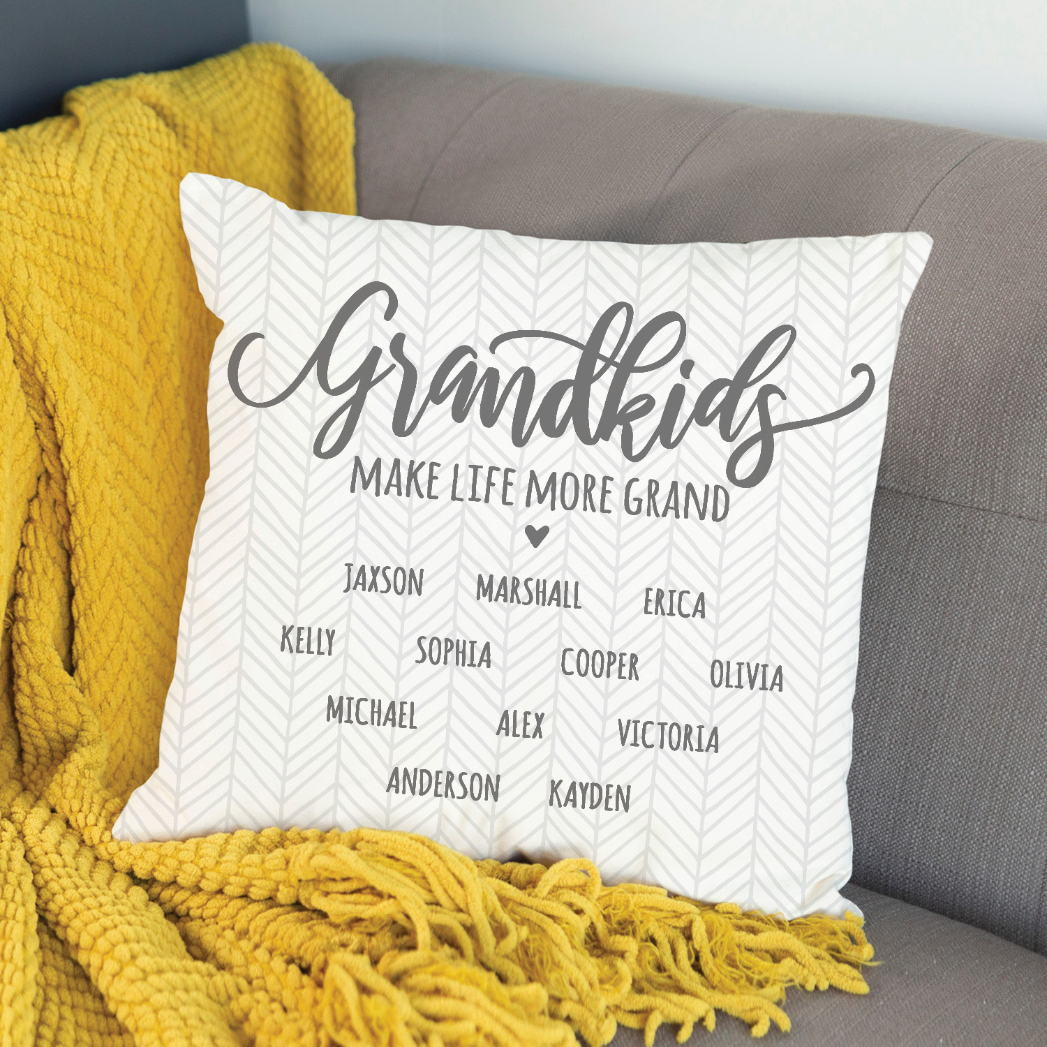 Grandkids throw pillow