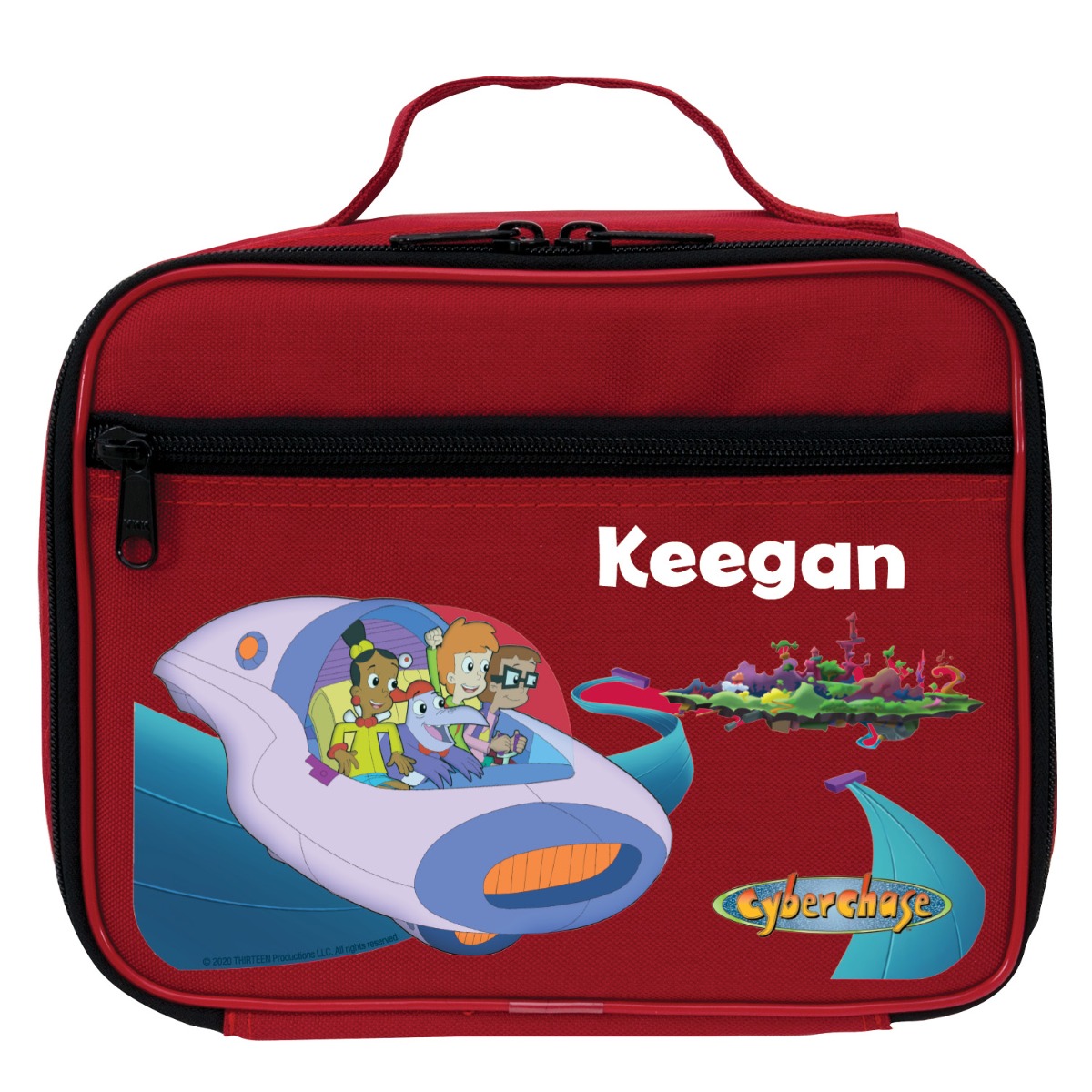Cyberchase Personalized Red Lunch Bag