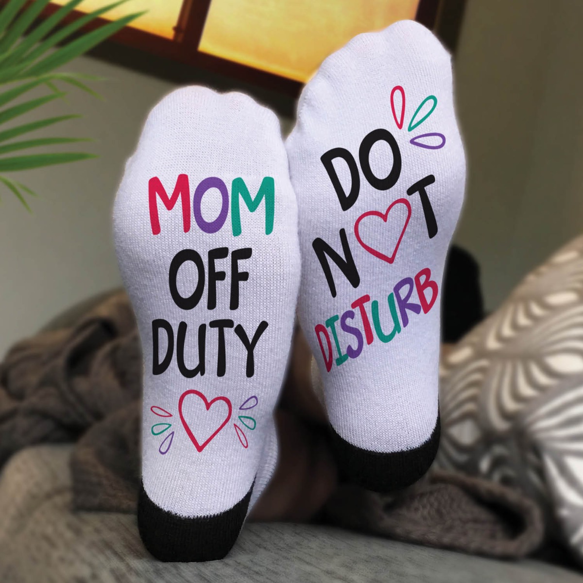 Do Not Disturb Mom Off Duty No-Show Socks