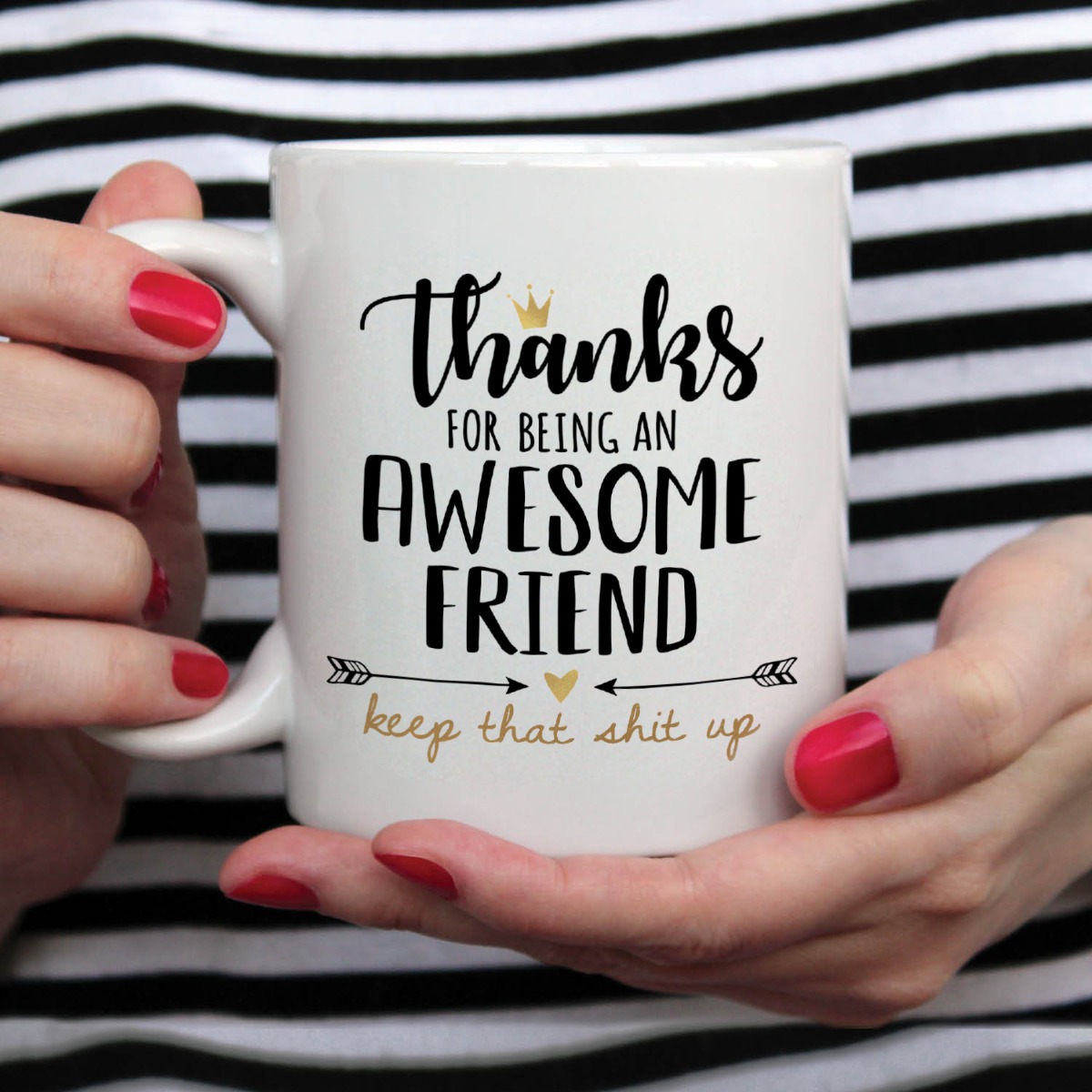 Thanks Awesome Friend Personalized Coffee Mug