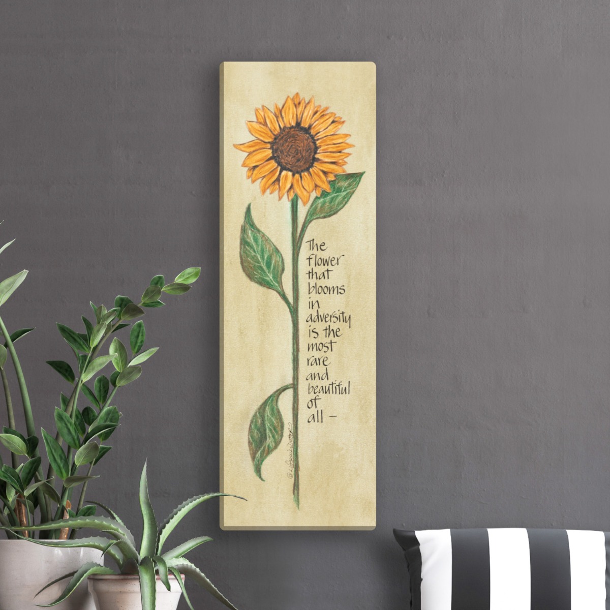 Flower That Blooms In Adversity 9x27 Canvas