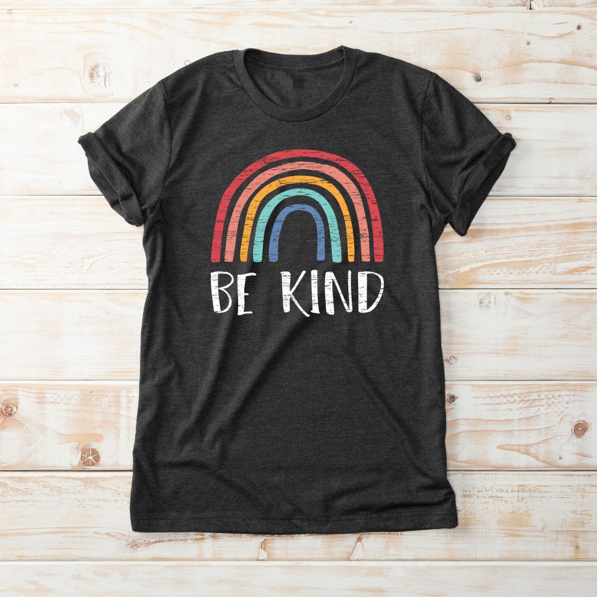 Be Kind Rainbow Adult T-Shirt