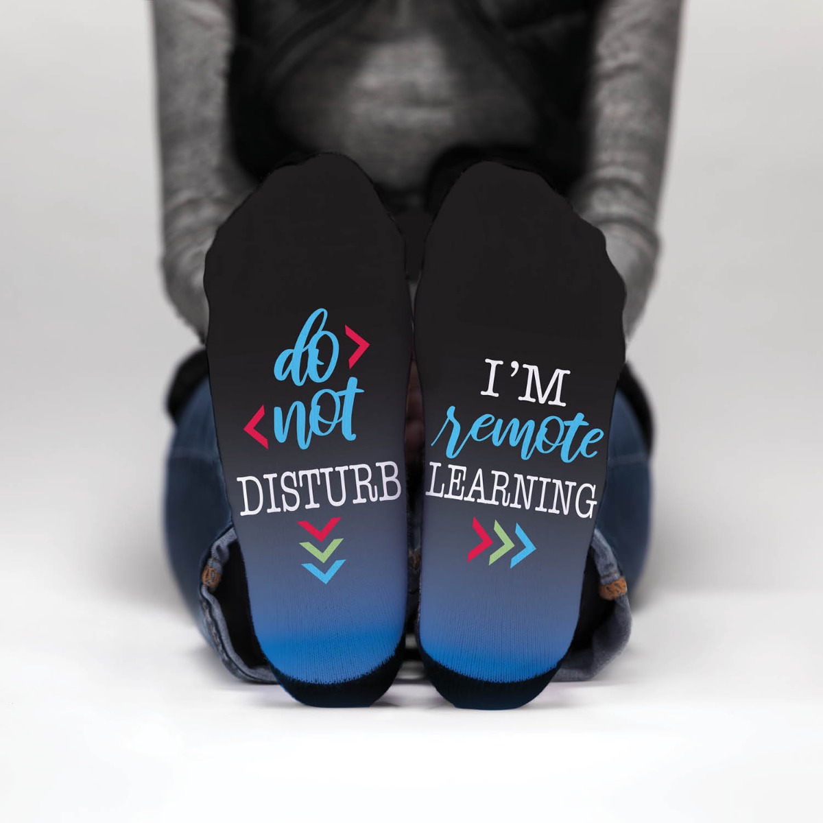 Black And Blue Do Not Disturb I'm Remote Learning Unisex Socks