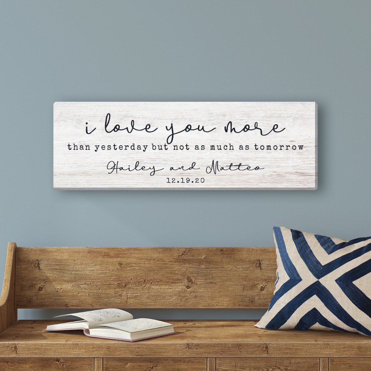 I love you more wall canvas