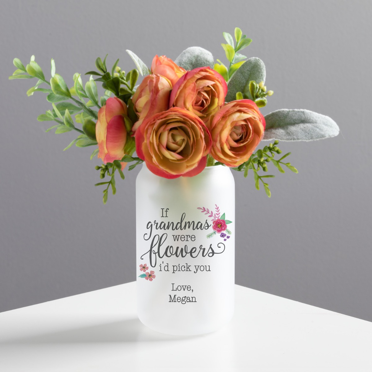 If Grandmas Were Flowers I'd Pick You Personalized Glass Vase