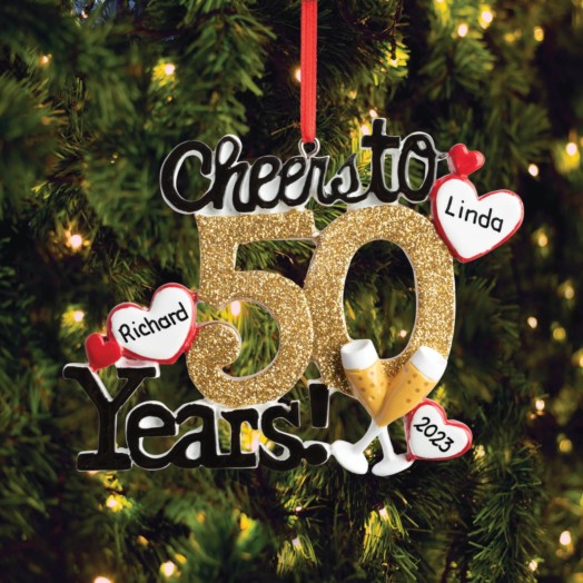 Cheers To 50 Years! Personalized Ornament