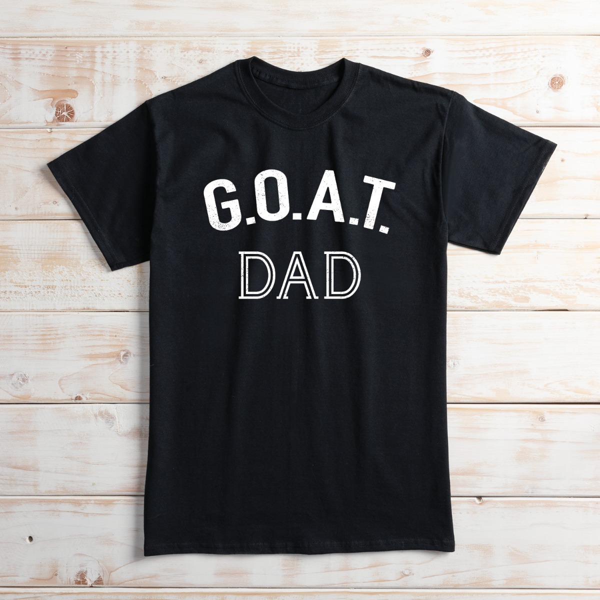 G.O.A.T. Dad Black Adult T-Shirt