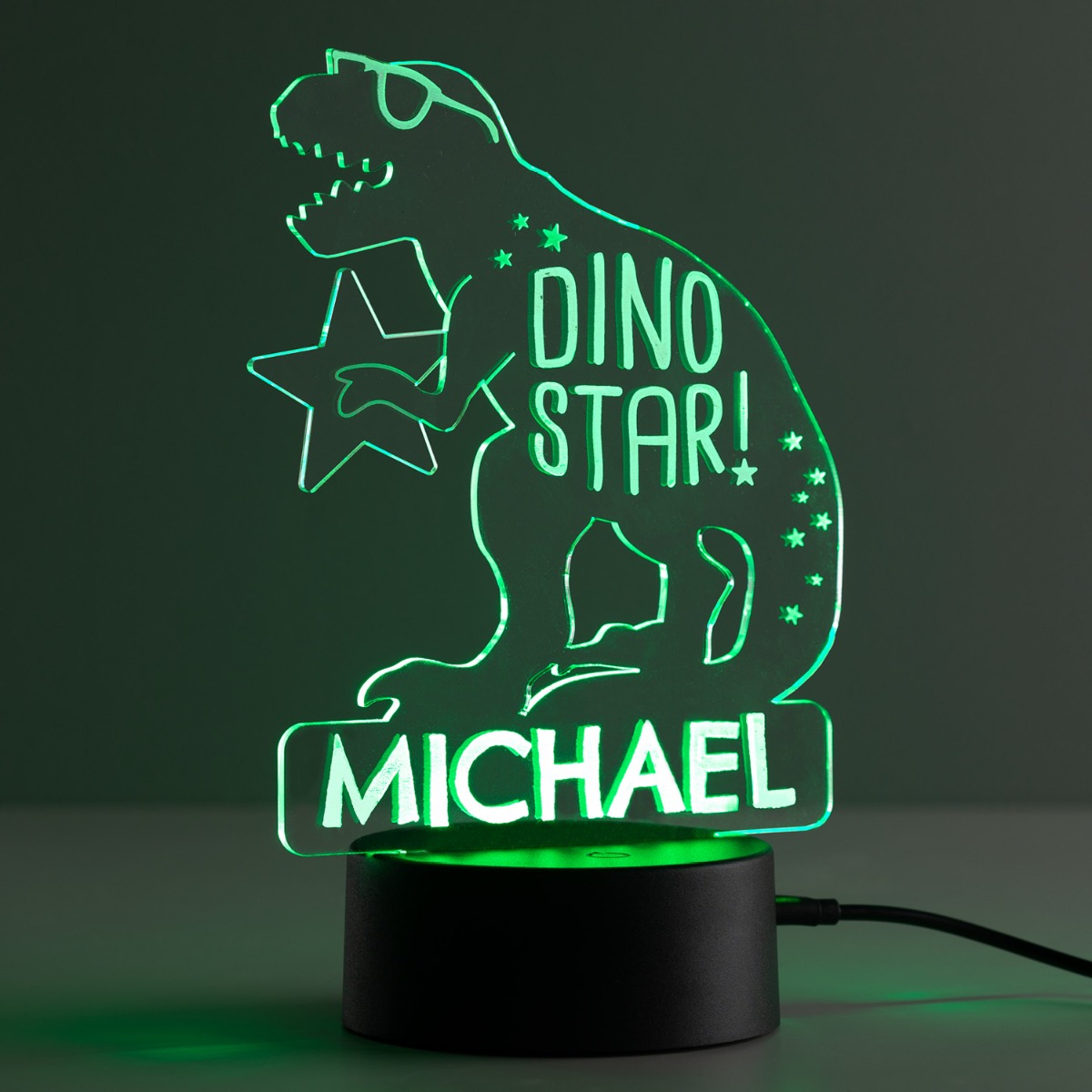 DinoStar Personalized Acrylic LED Nightlight