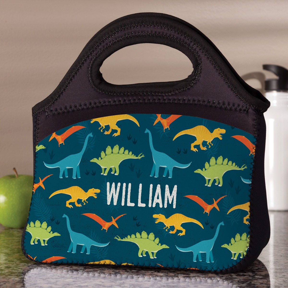 Colorful Dinosaurs Personalized Lunch Bag