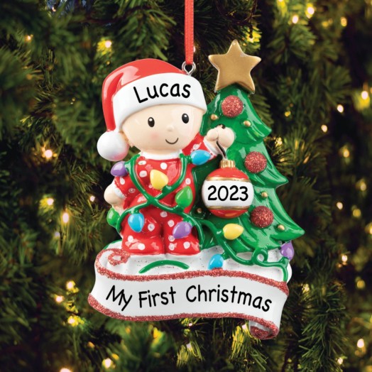 Baby Decorating Tree Personalized Ornament