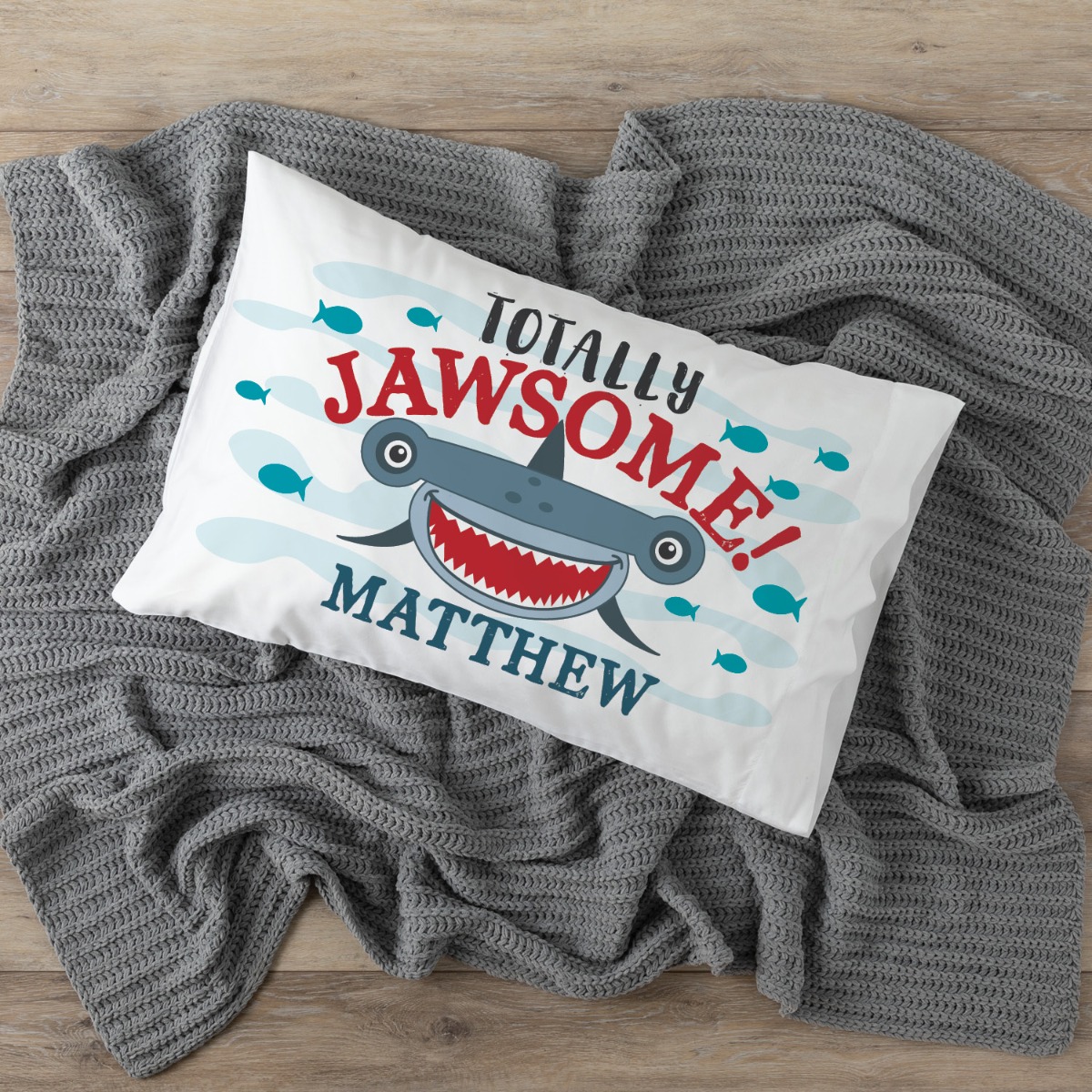 Totally Jawsome Personalized Pillowcase