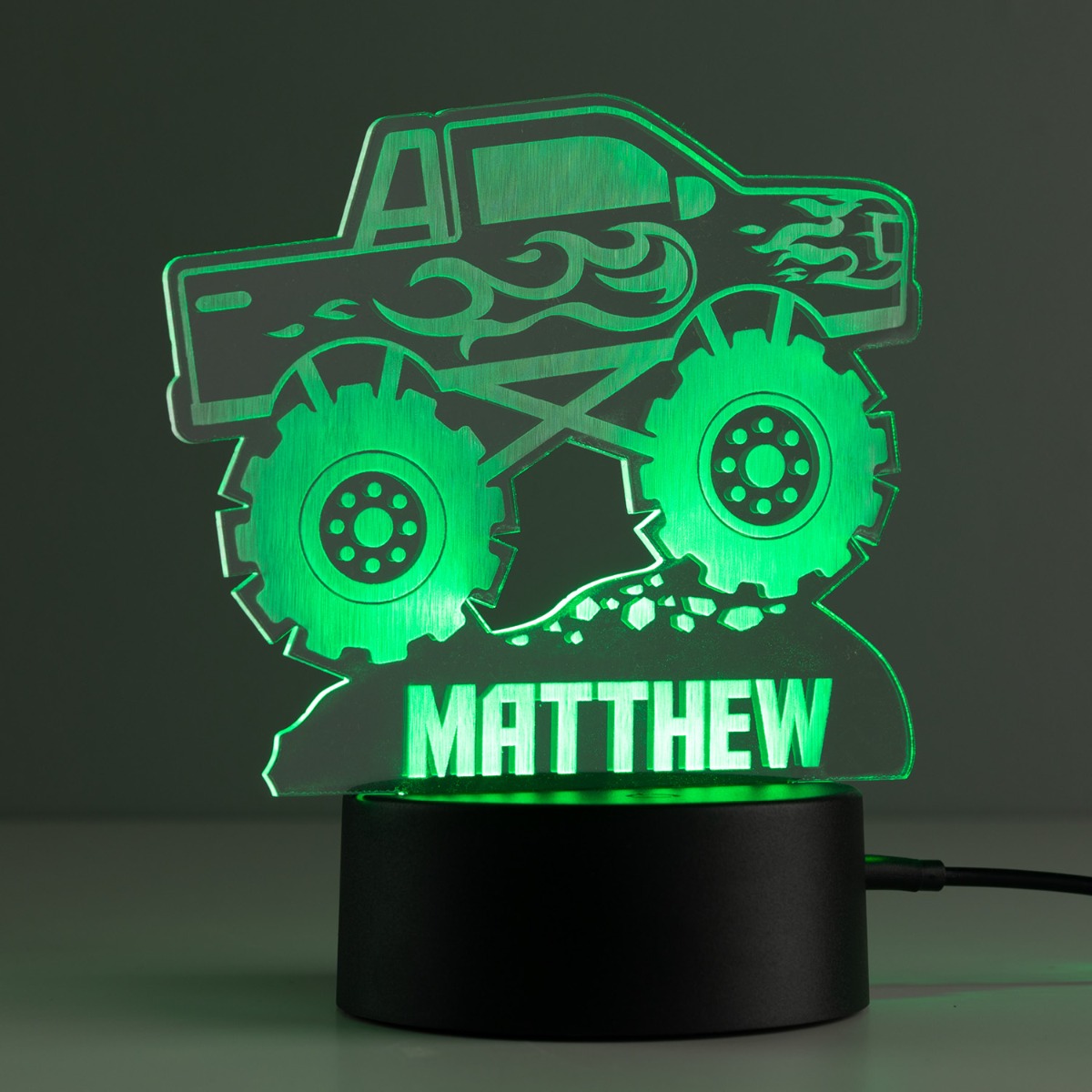 Monster Truck Personalized Acrylic LED Nightlight