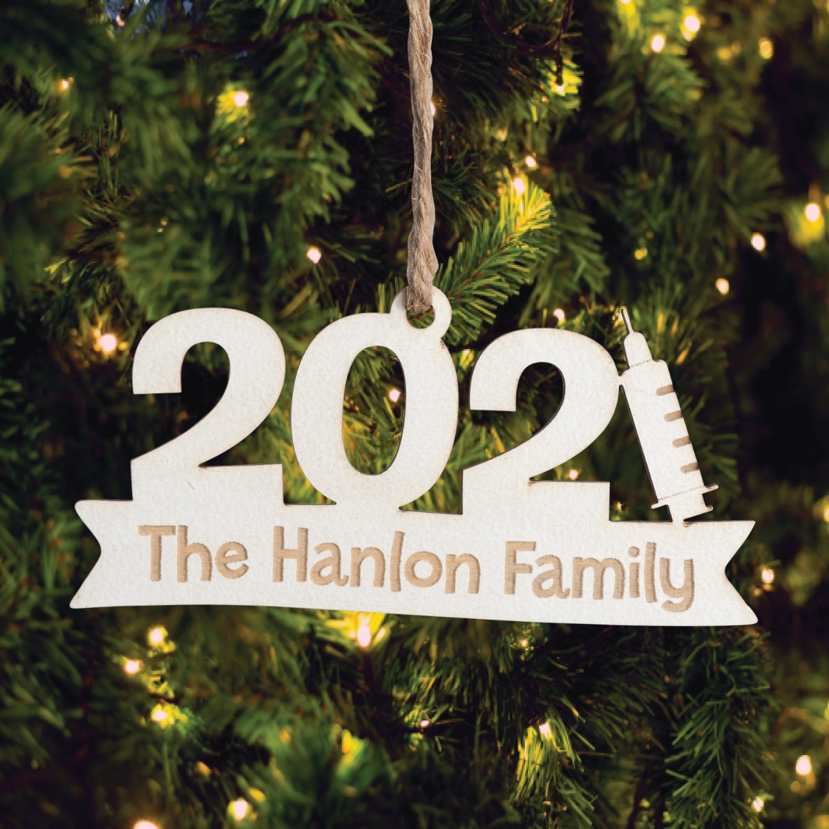 2021 Personalized Wood Ornament 