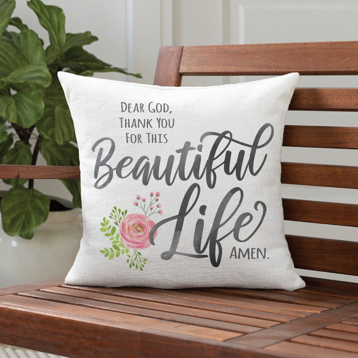 Beautiful Life Throw Pillow