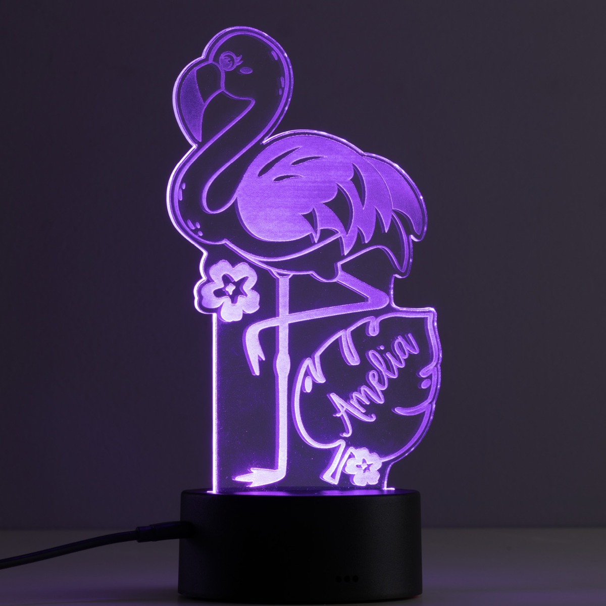 Flamingo Personalized Acrylic LED Nightlight 