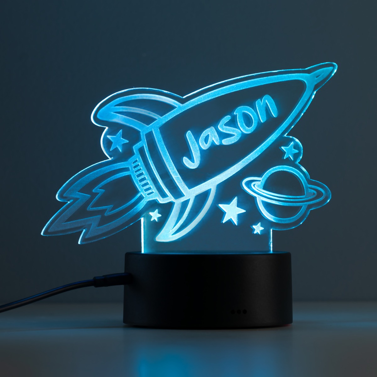 Spaceship Personalized Acrylic LED Nightlight