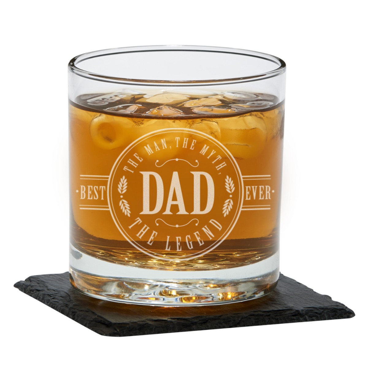 Best dad ever whiskey glass