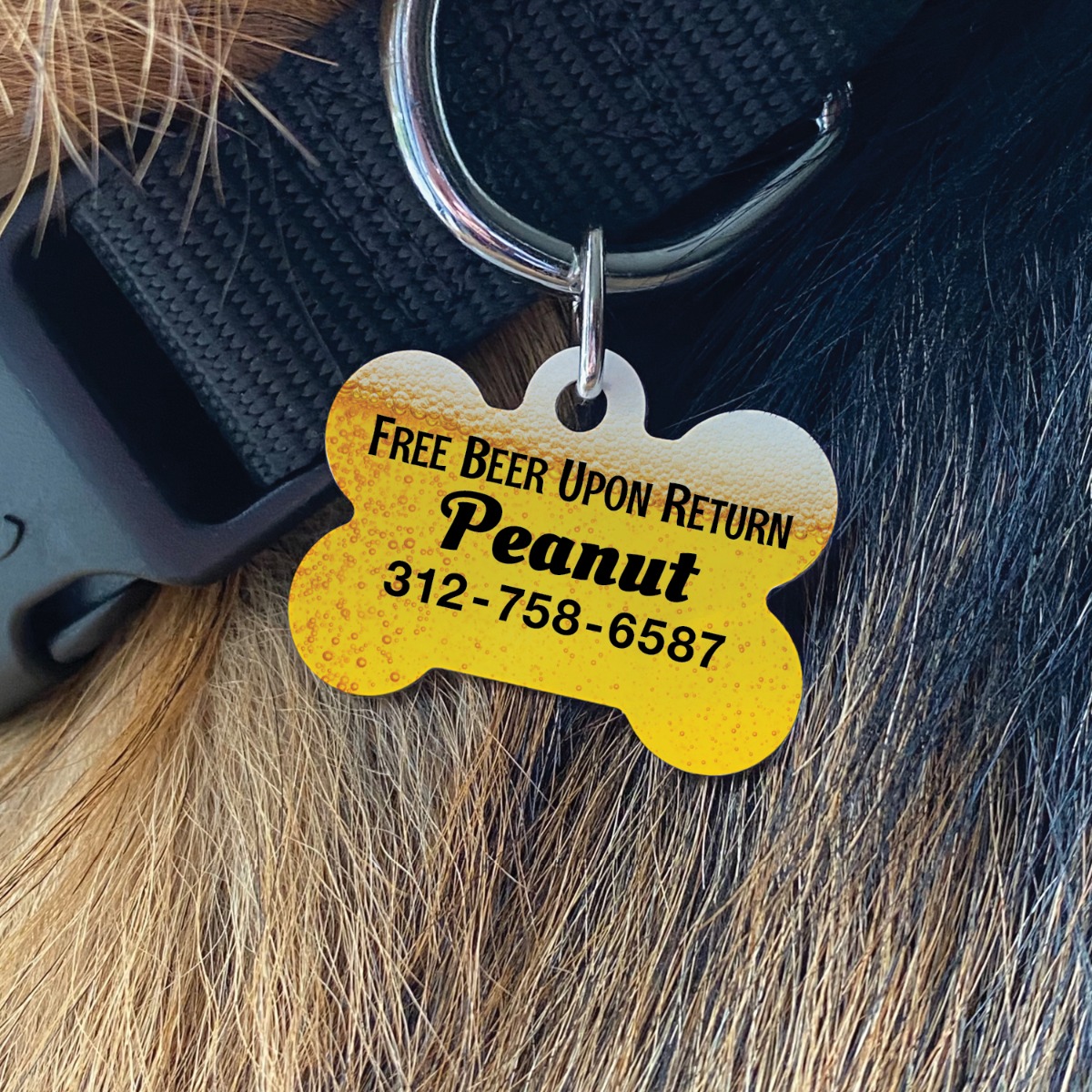 Free Beer Upon Return Personalized Pet Tag