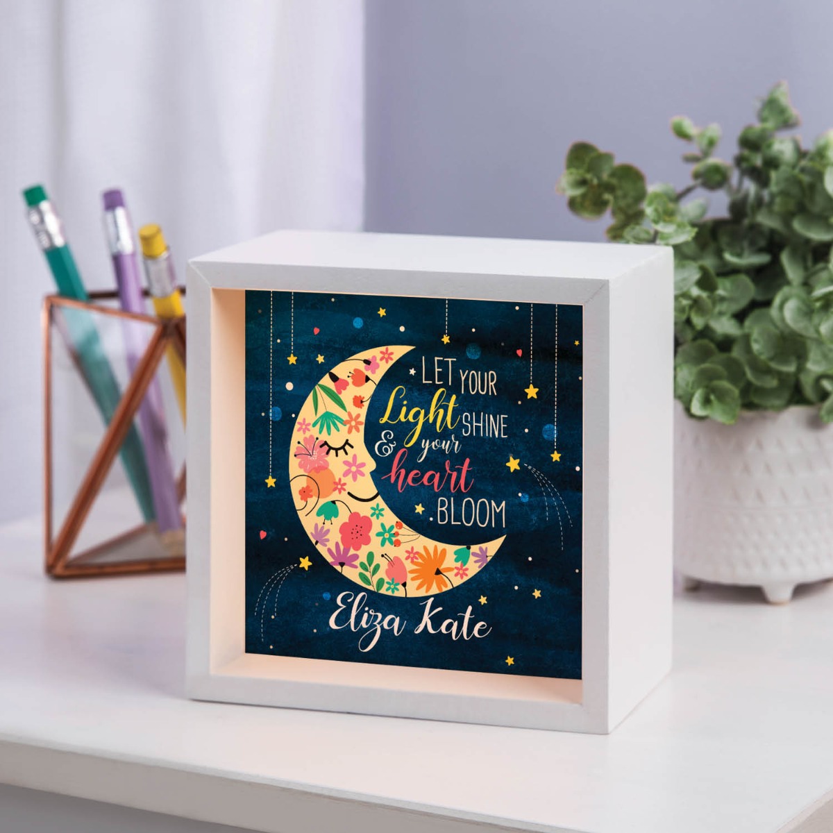 Let your light shine shadowbox with names