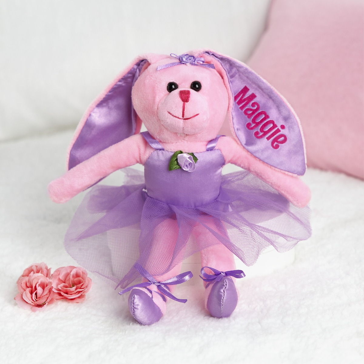 Pink Name Personalized Pink Ballerina Bunny 