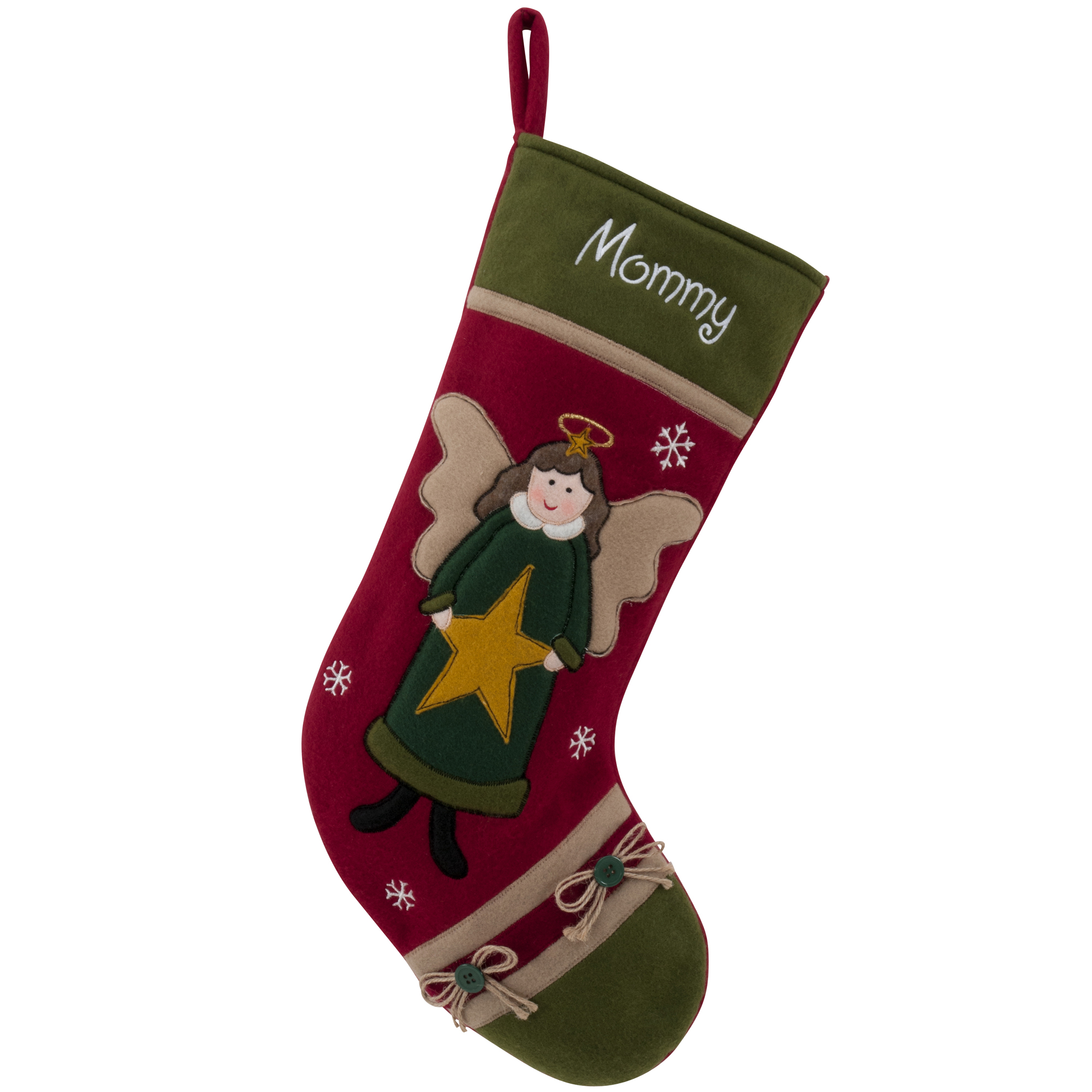 Country Character Personalized Stocking - Angel