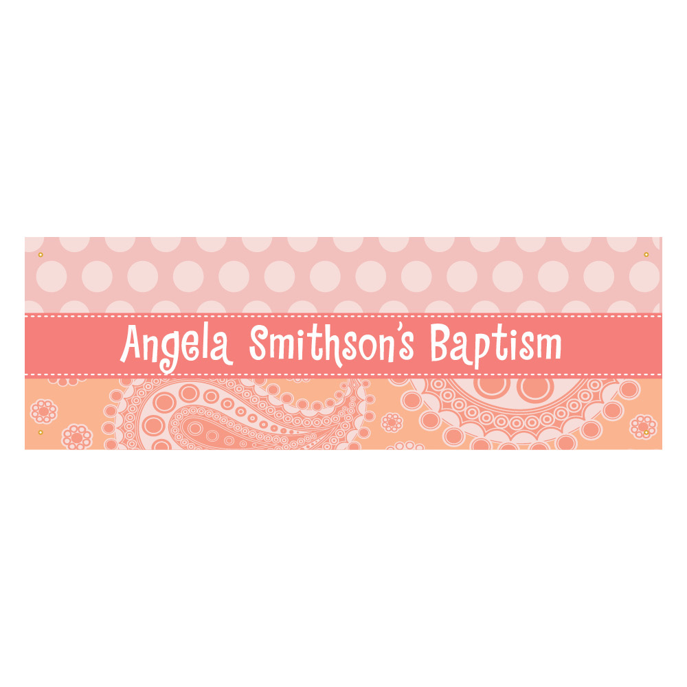 Paisley and Polka Dots Personalized Banner