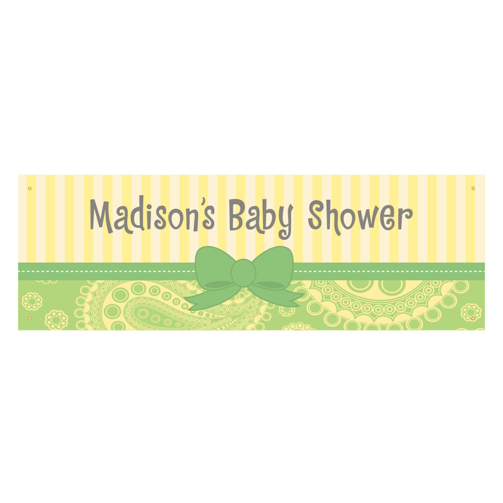 Green Bow Personalized Banner