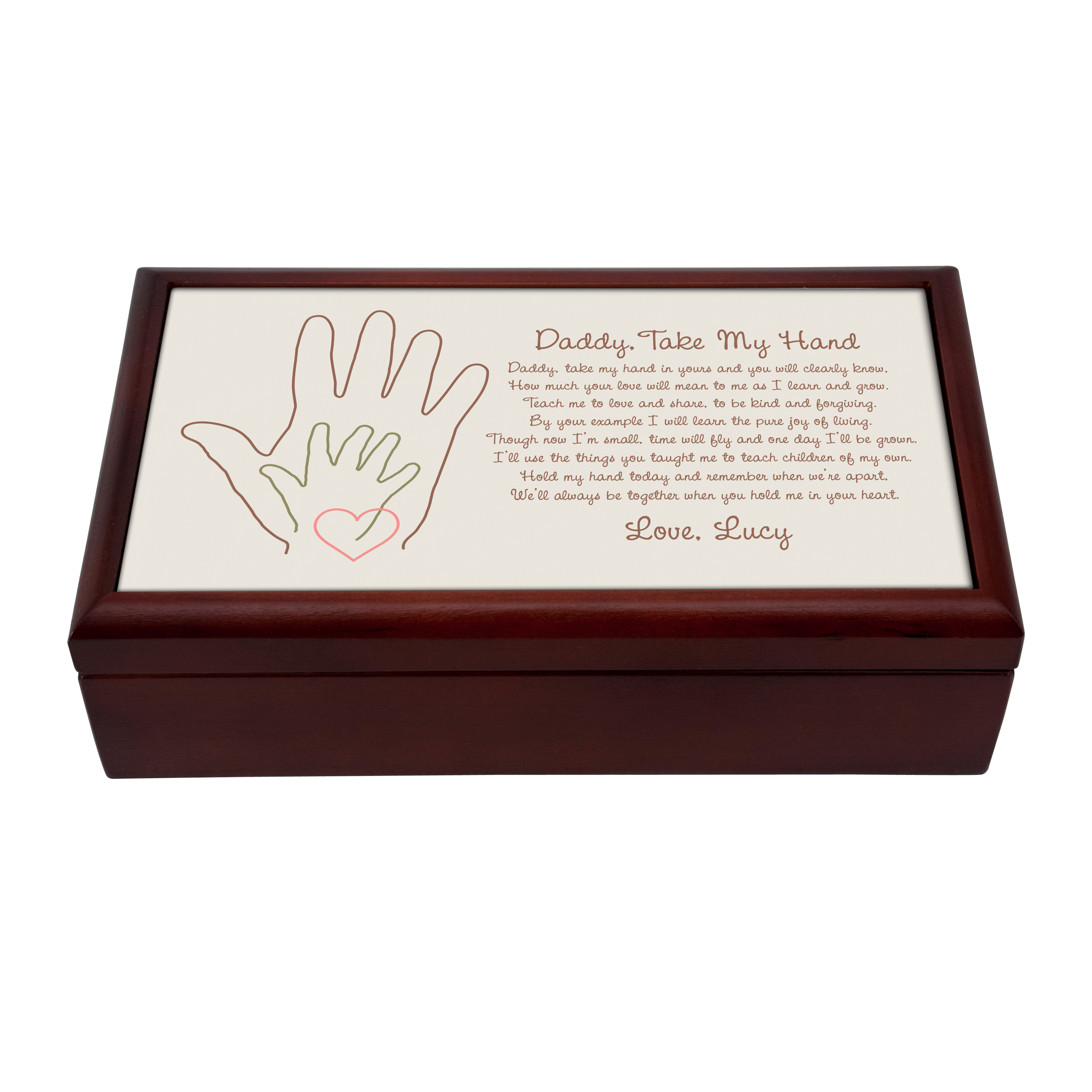 Daddy Take My Hand Personalized Keepsake Box