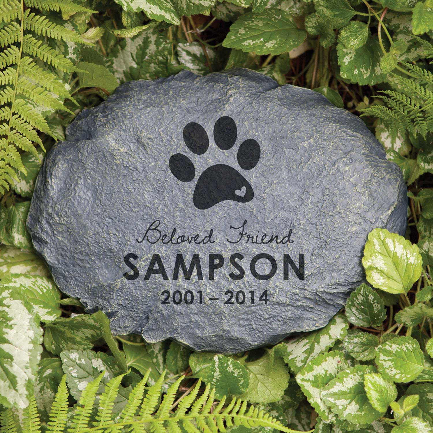 Beloved Friend Personalized Dog Memorial Garden Stone