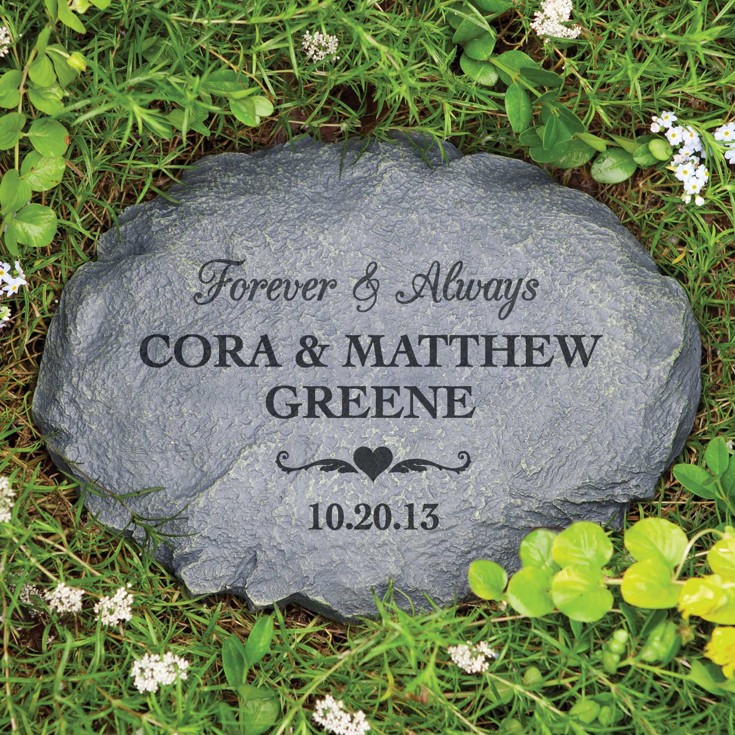 Forever & Always Personalized Garden Stone